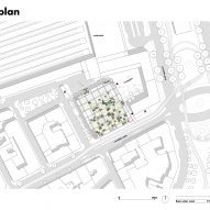 Site plan of IKEA Vienna Westbahnhof by Querkraft Architekten
