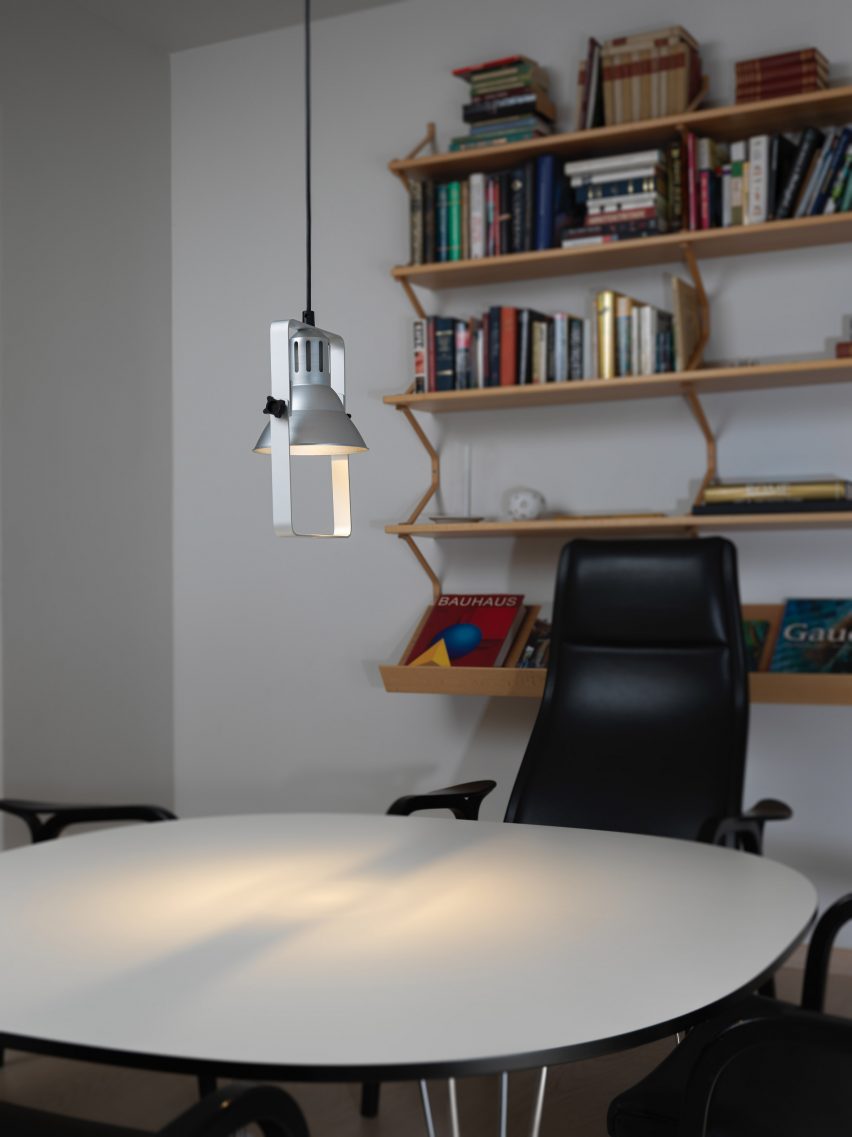 Luminaires Series 100 pendant over a table