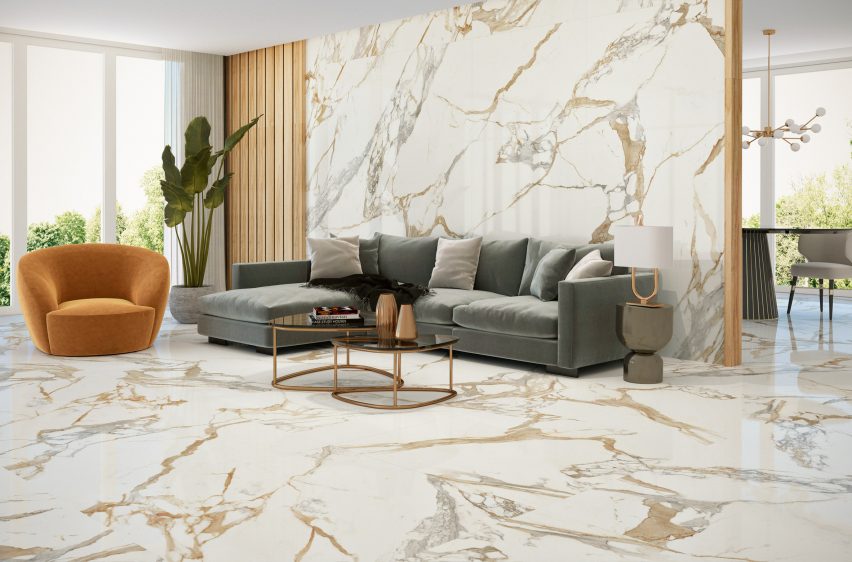 Living room featuring Medici tiles by Azulejos Benadresa