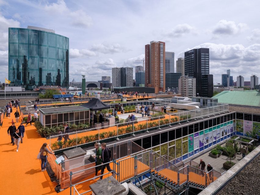 Image of the rooftop exhibitions which highlight sustainably using rooftops 