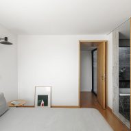 White-walled bedroom