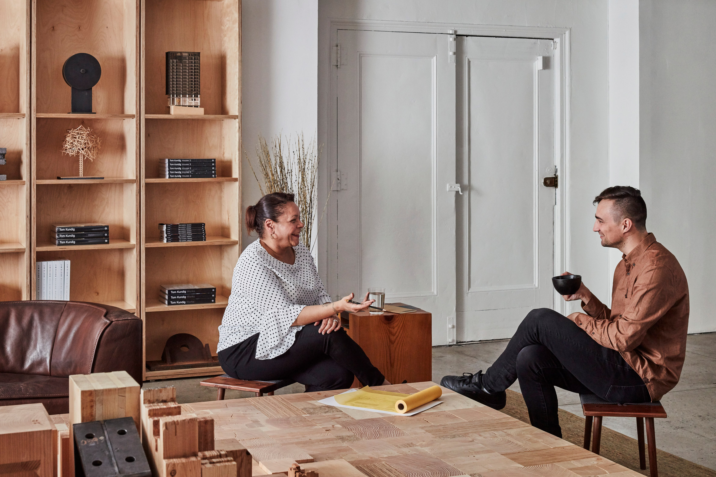 Olson Kundig designs own office interior with cityscape timber table