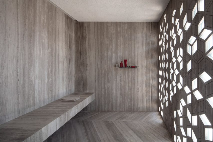Interior of spa by Pitsou Kedem Architects