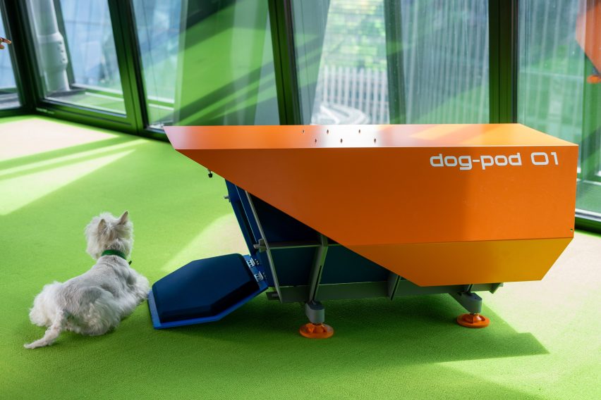 Dog Pod had a spaceship-like boarding ramp entrance
