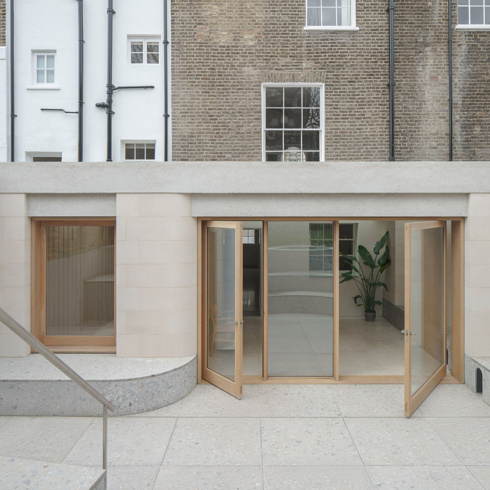 Stone House made from limestone by Architecture for London