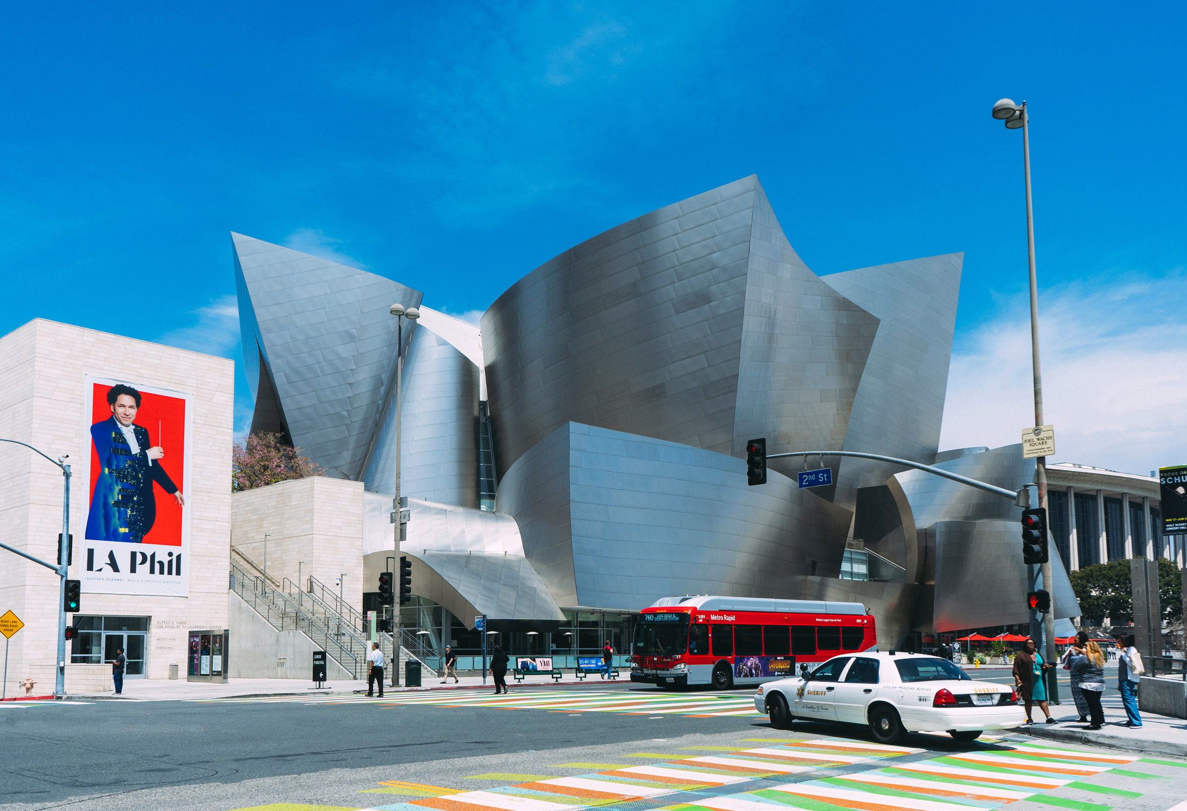Exterior of Walt Disney Concert Hall by Frank Gehry