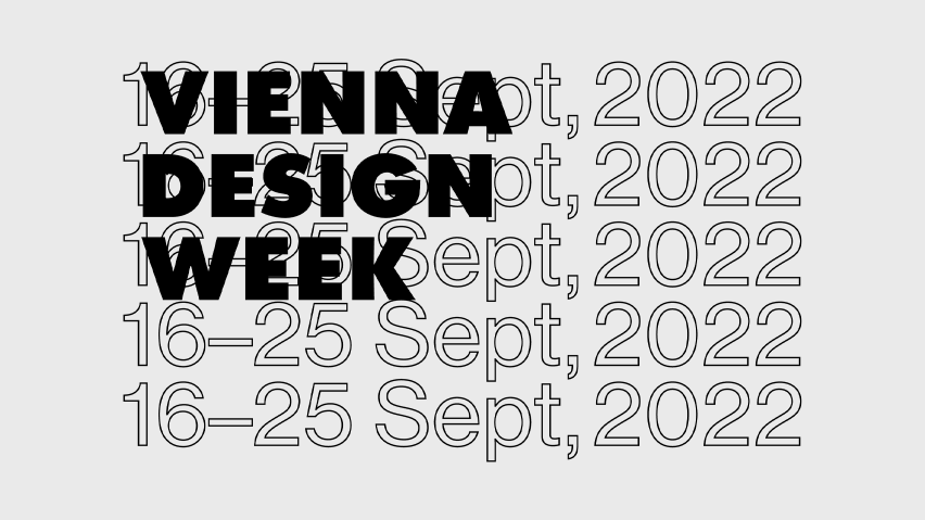 A photograph of the Vienna Design Week 2022 logo
