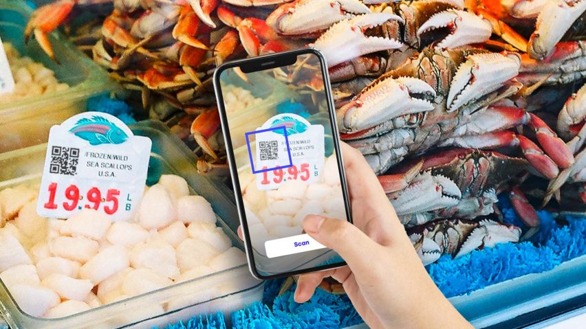 A photograph of an app used to fish sustainably 