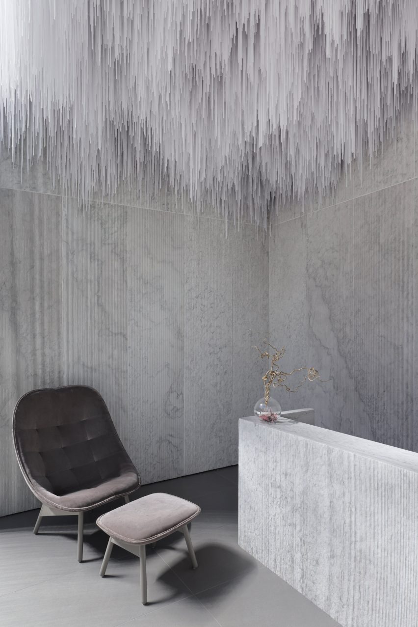 AER Skinlab in Vancour features stalactite-like ceiling installation