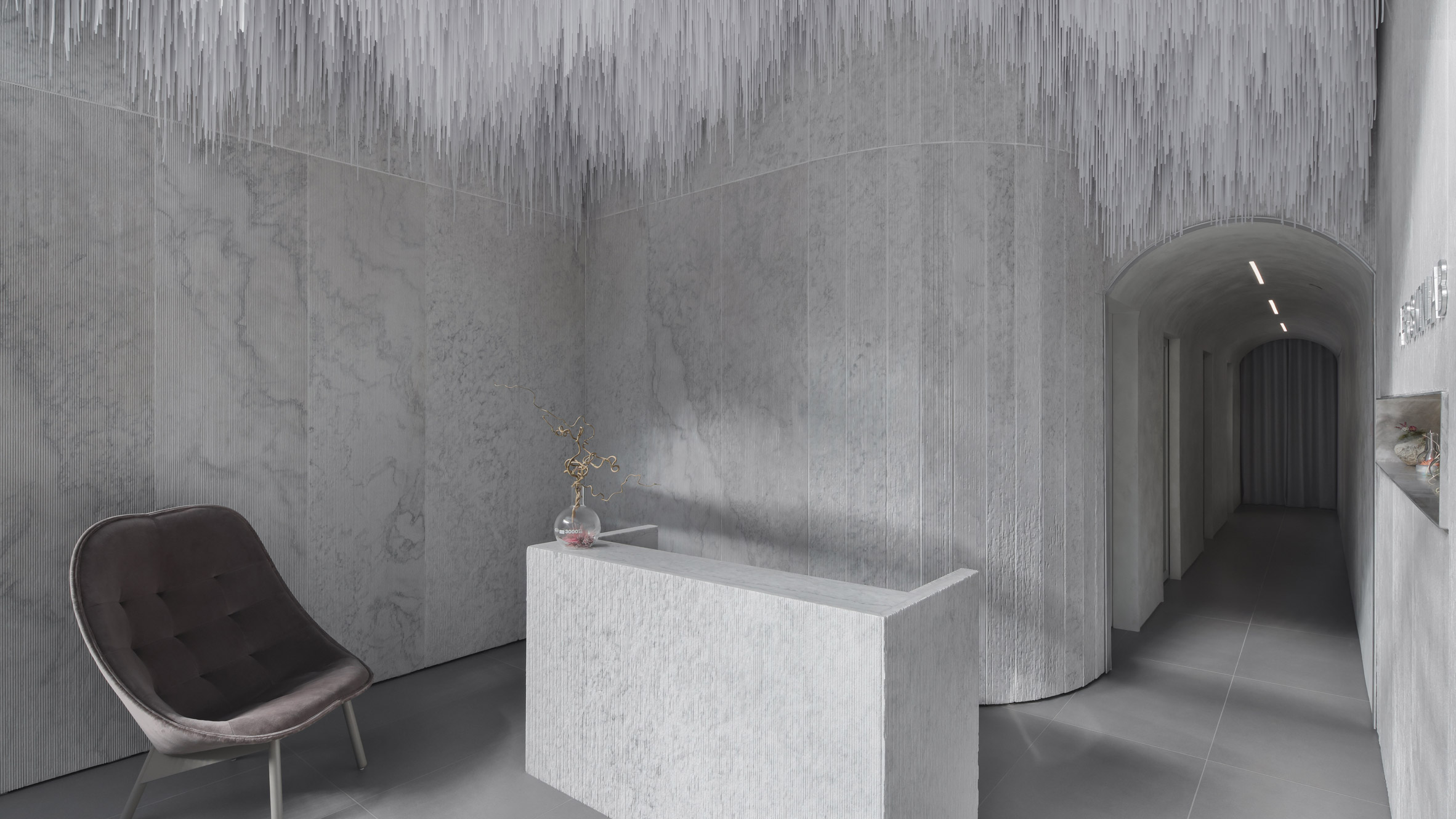 Leckie Studio imitates stalactite formations inside Vancouvers AER Skinlab