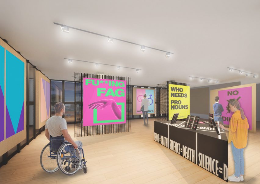 Image of a student interior architecture and design LGBTQ plus arts and culture centre project