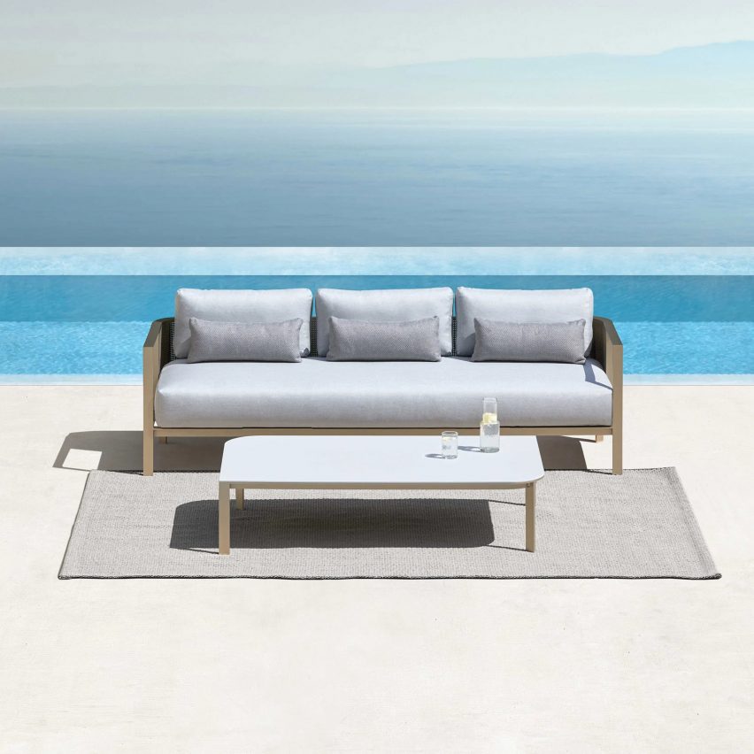 Solanas outdoor sofa by Gandia Blasco features on Dezeen Showroom