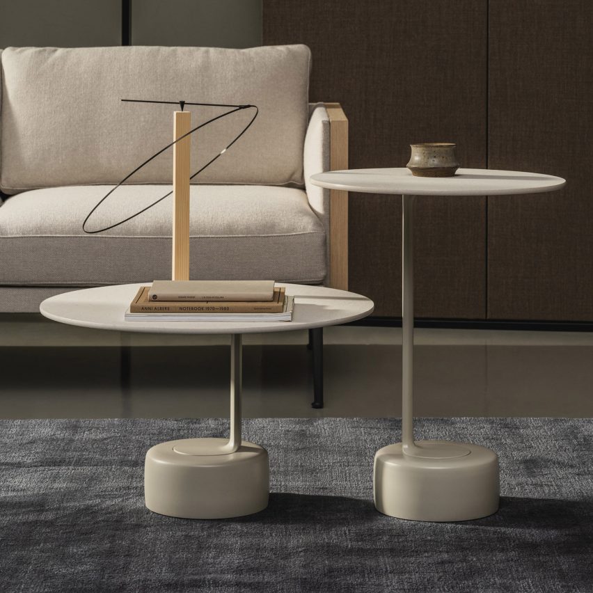 Two Oell side tables by Jean-Marie Massaud for Arper