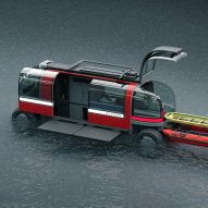 Jordan Barnes designs semi-amphibious bus that can double as emergency vehicle during floods
