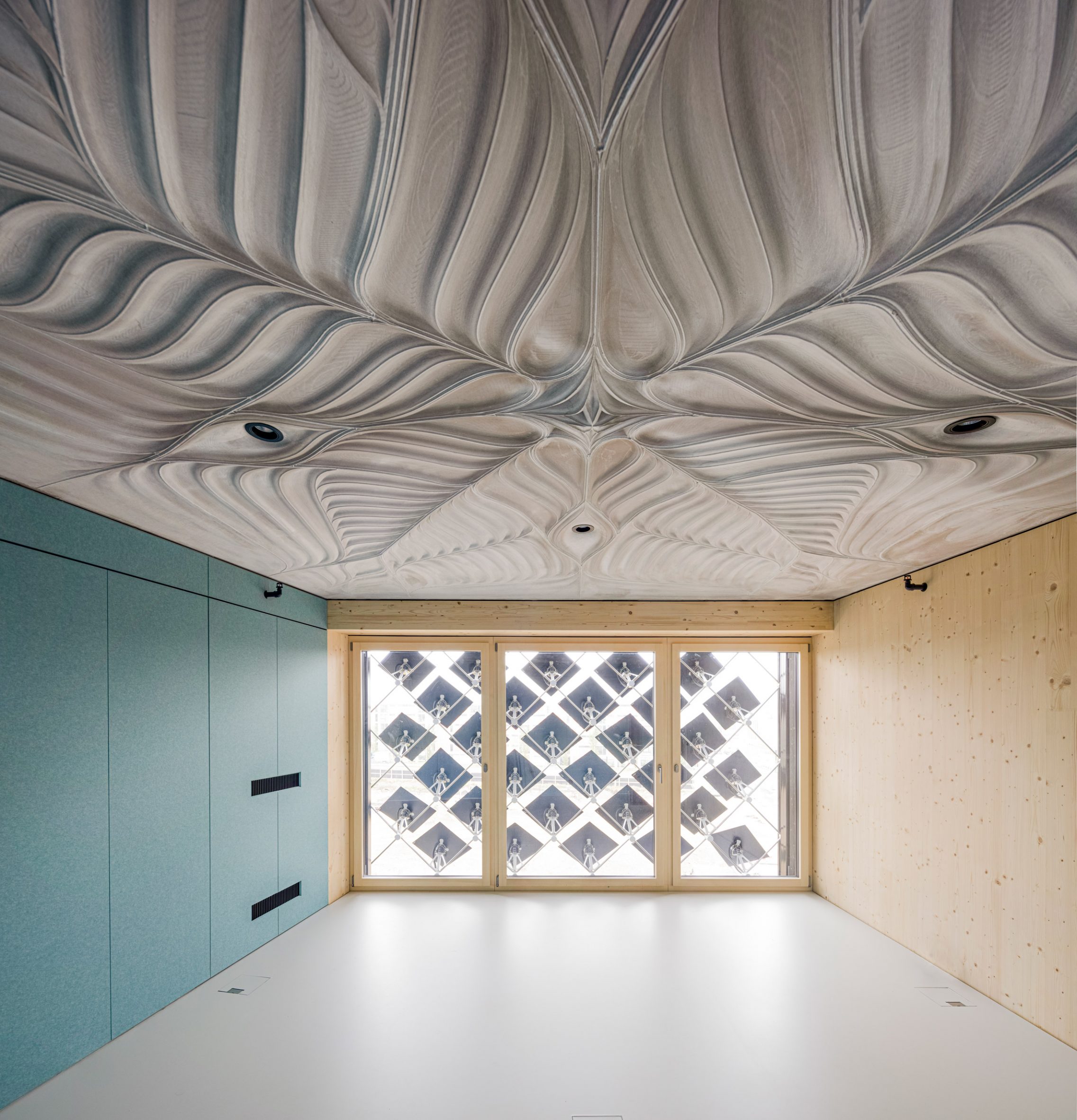 HiRes Concrete Slab ceiling above an office in the NEST building
