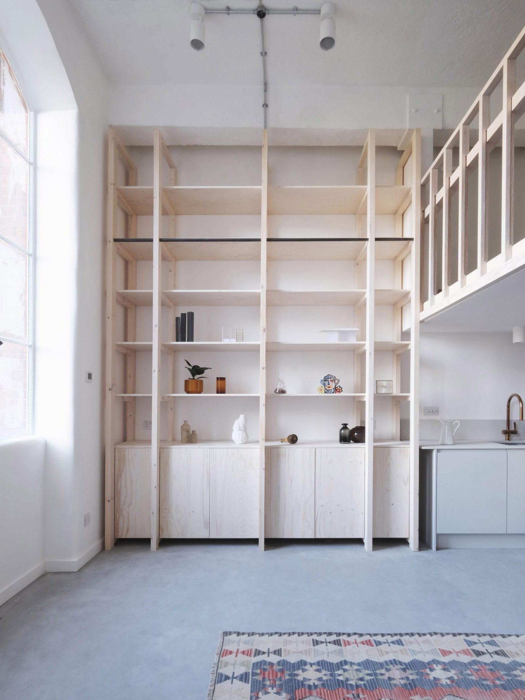 Ash and pine joinery in London home remodel by EBBA Architects