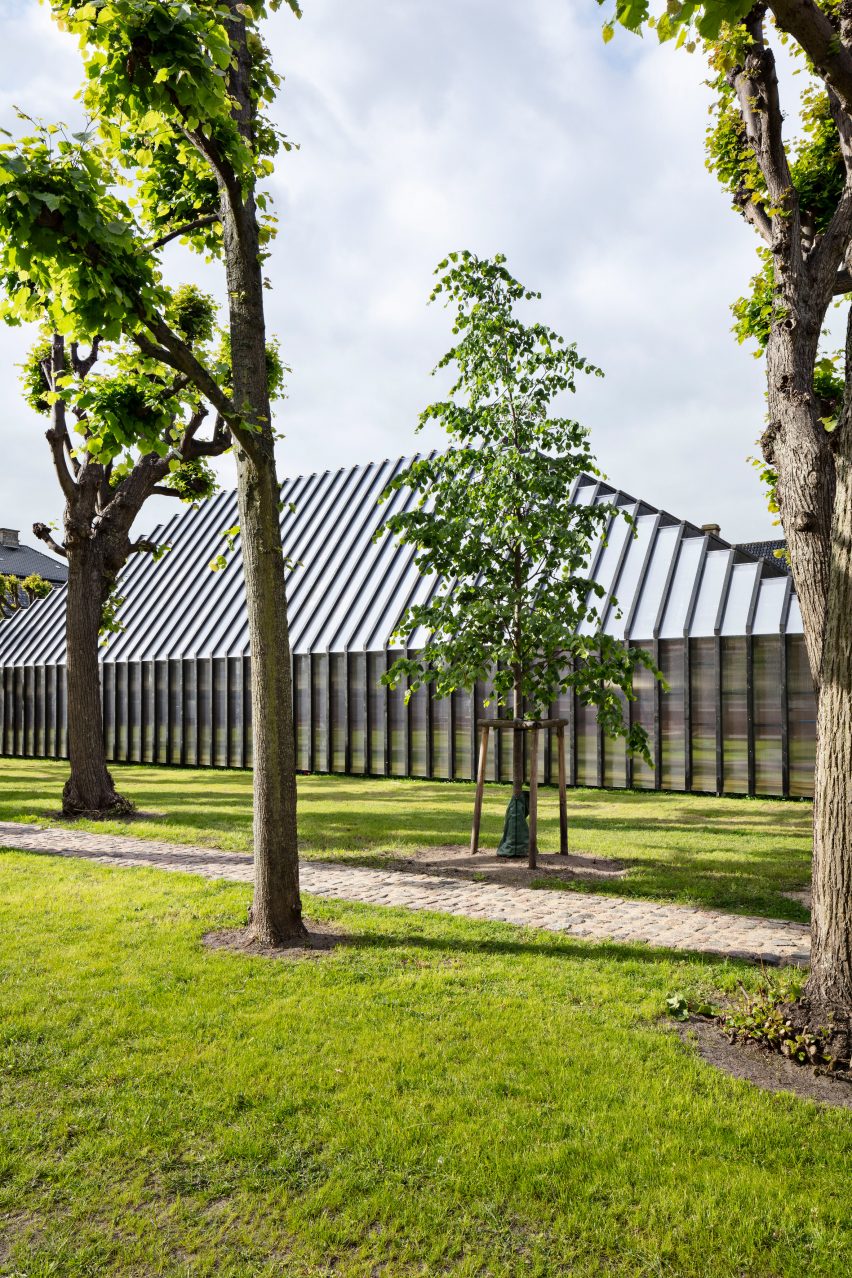 Fritz Hansen Pavilion with timber frame