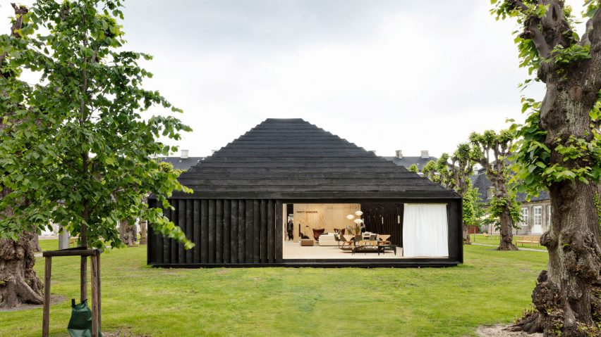 Black timber pavilion