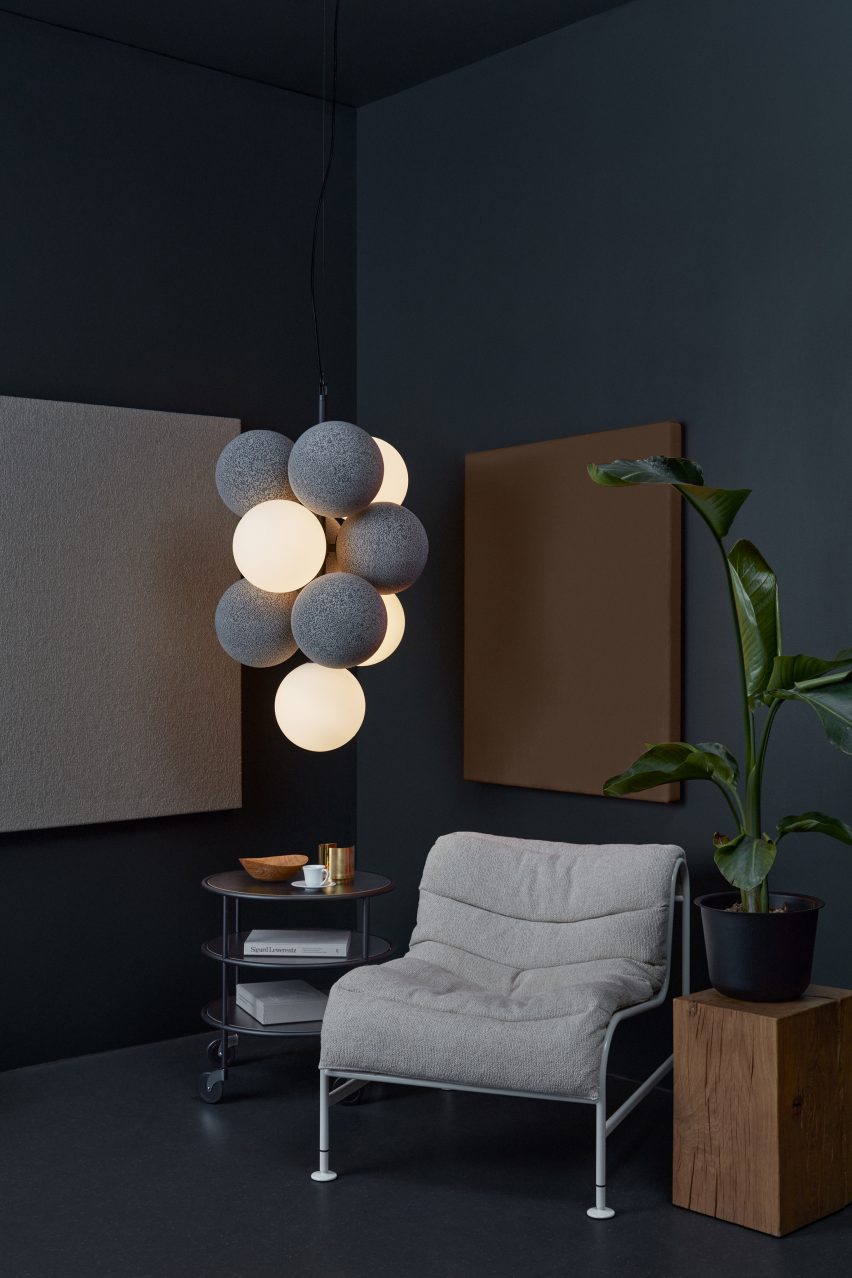 Holly lamp in a living room by Runa Klock and Hallgeir Homstvedt for Abstracta