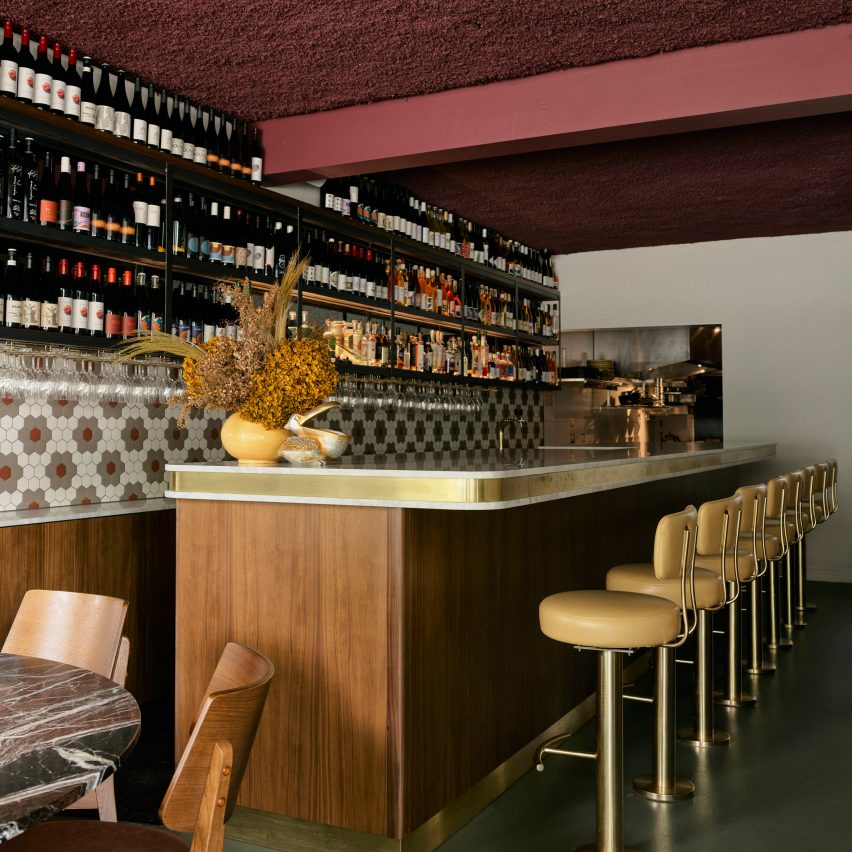 Counter of Jane bar in Surry Hills, Sydney designed by Luchetti Krelle