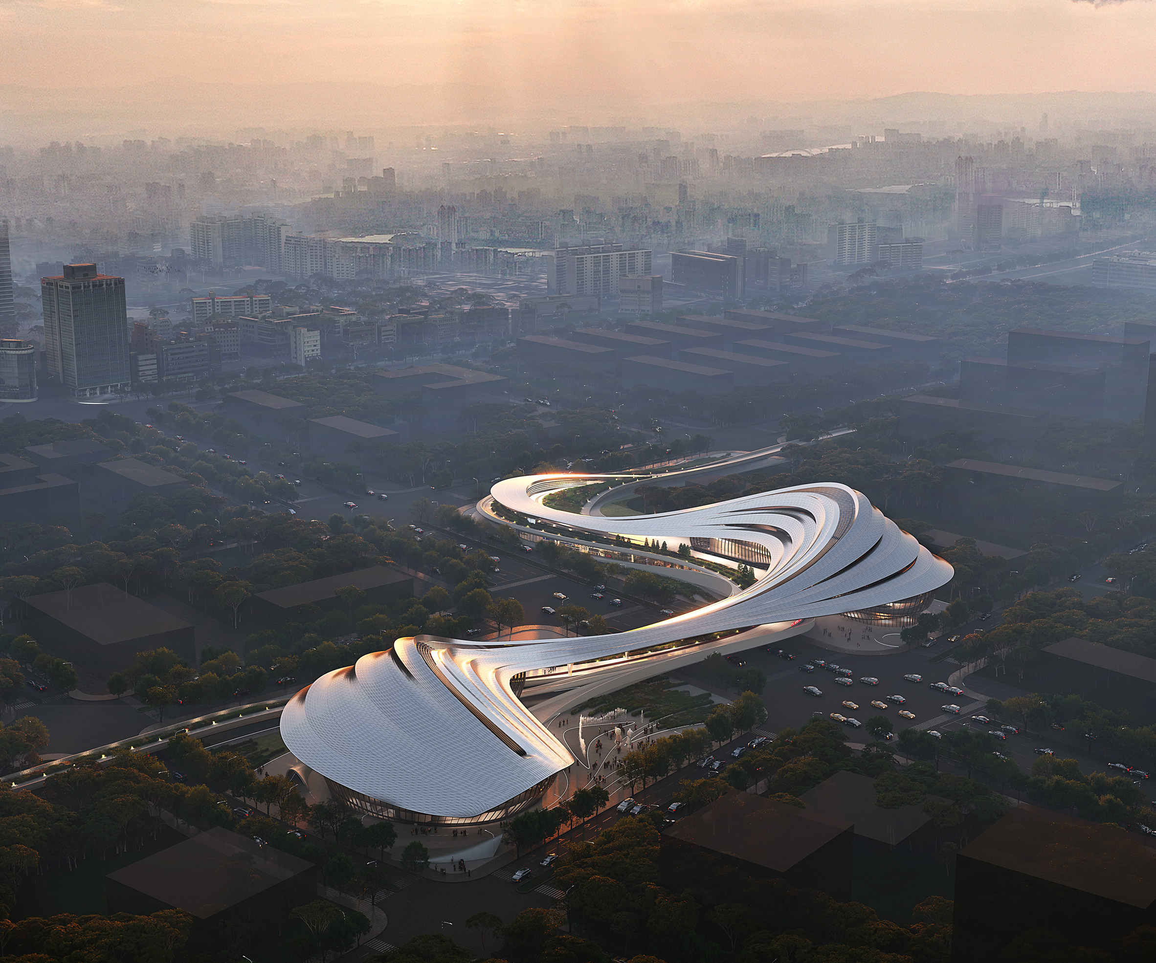 Visual of Jinghe New City Culture & Art Centre in China