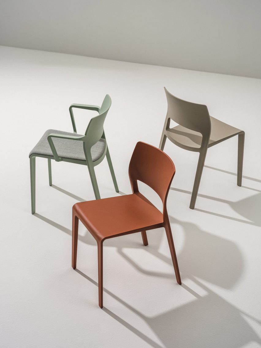 Plastic chairs by Studio Irvine for Arper