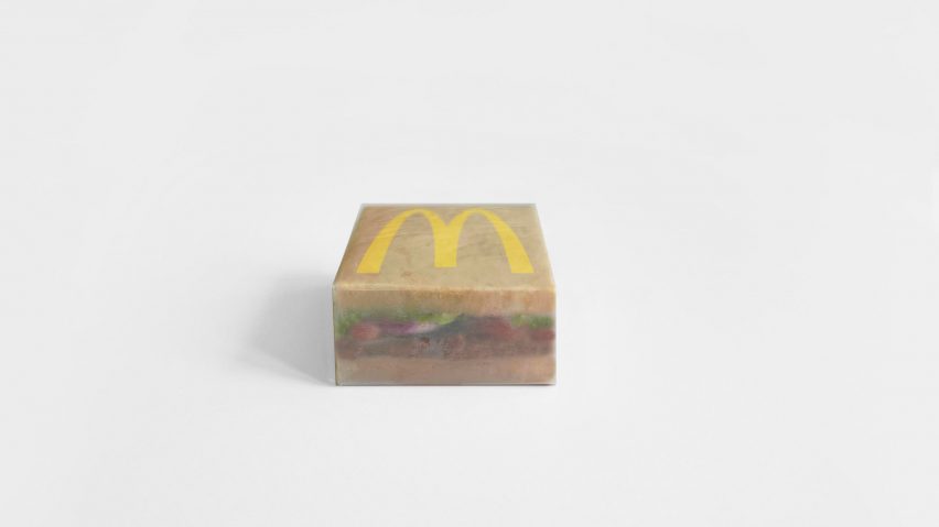 A McDonald's burger box