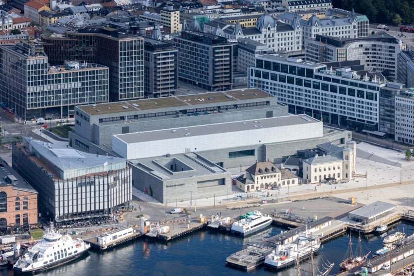Aerial image of the National Museum of Norway