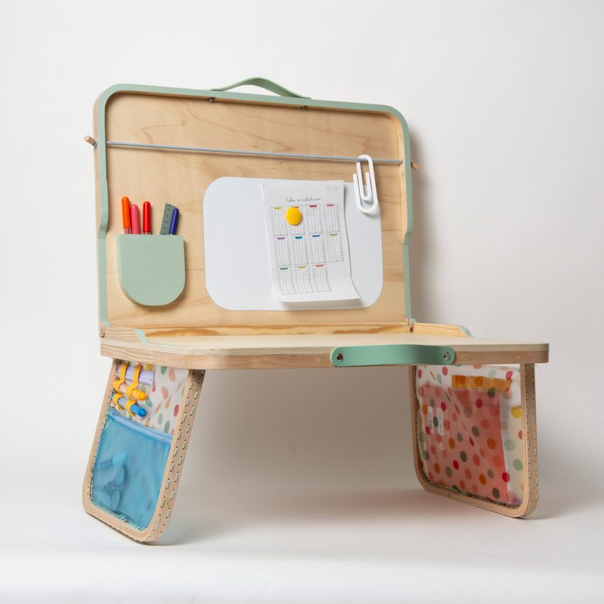 Foldable child's desk by student at L'Ecole de Design