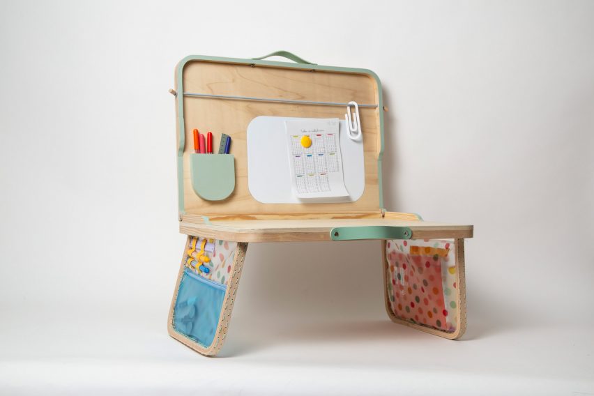 Foldable child's desk by student at L'Ecole de Design