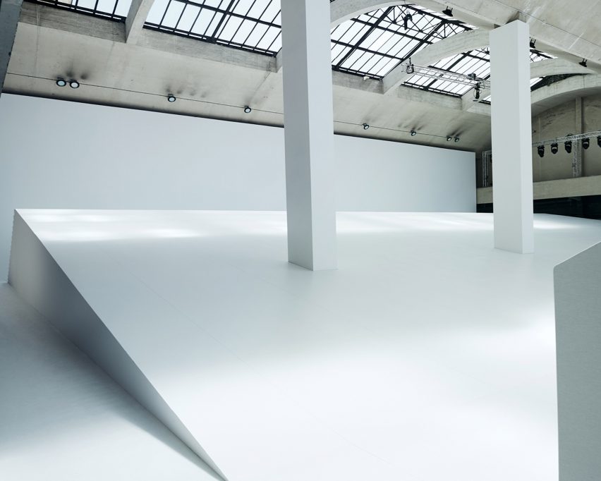 Image of Loewe's show space which was a giant ramp