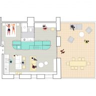 Lower level floor plan of Loft in Poblenou by Neuronalab