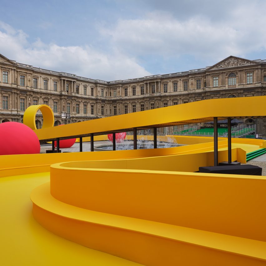 Bright yellow covers the runway at Louis Vuitton's Spring Summer 2023 show