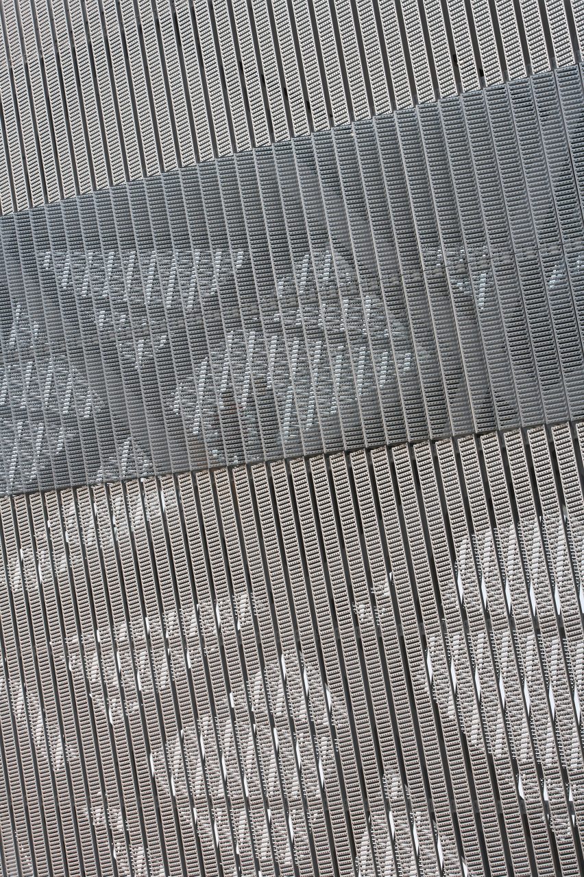 Glass and steel facade