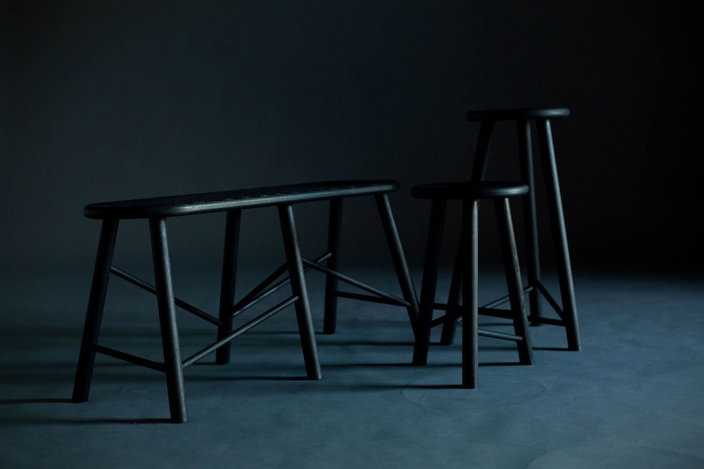  A photograph of a black furniture range