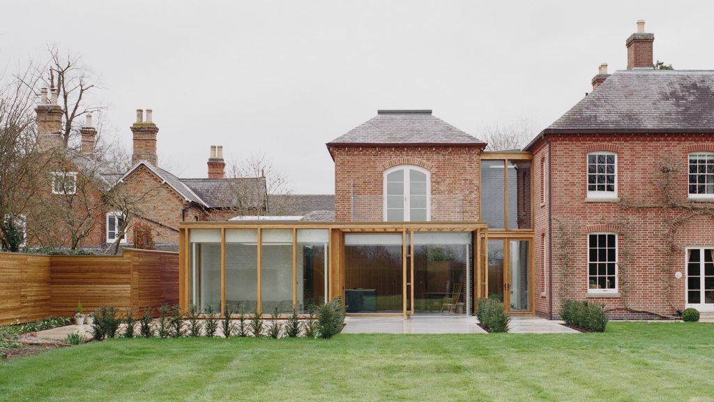 Will Gamble Architects adds glass-walled extension to Pergola House in Leicestershire