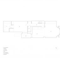 Floor plan of Pink House by Oliver Leech Architects