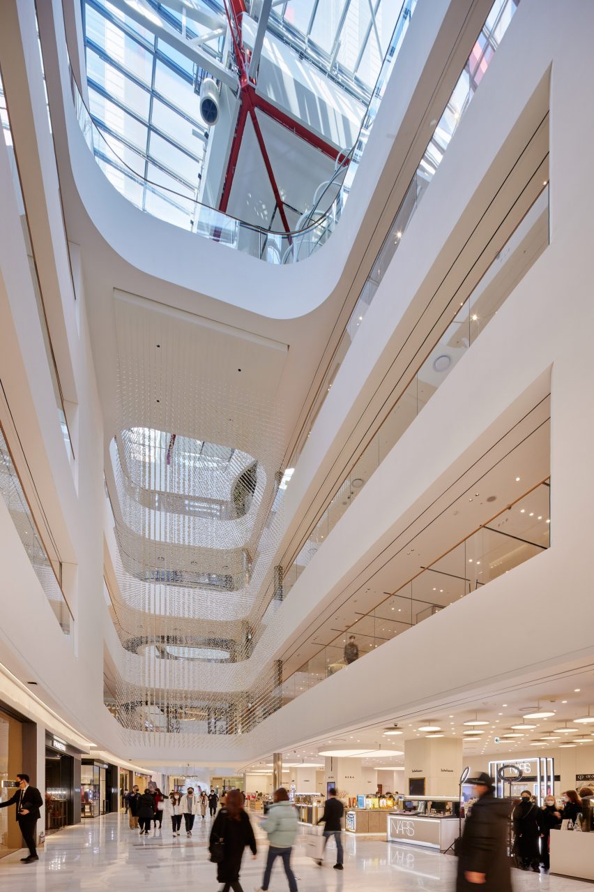 Image of an atrium at the mixed-used building