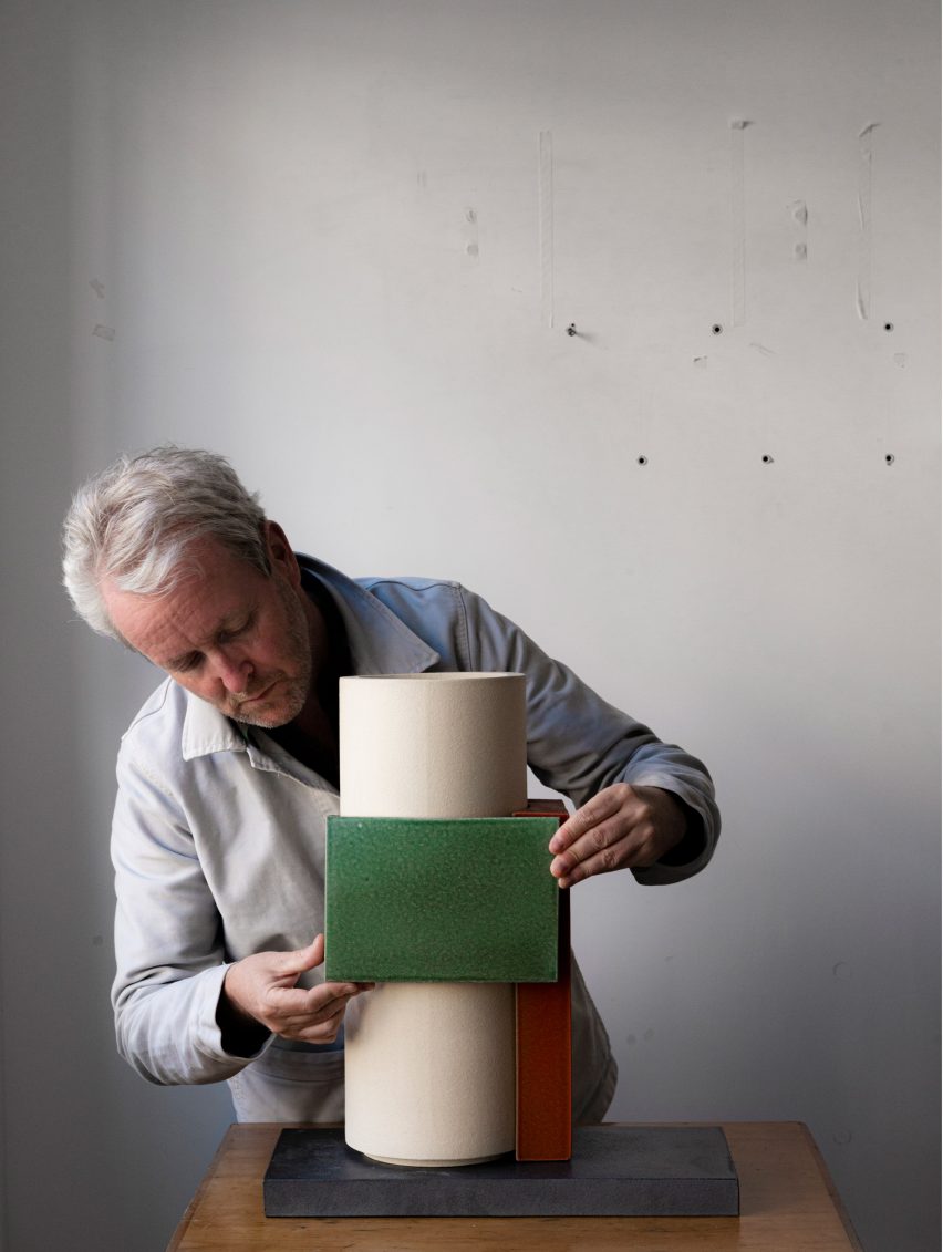 Ronan Bouroullec with a sculpture