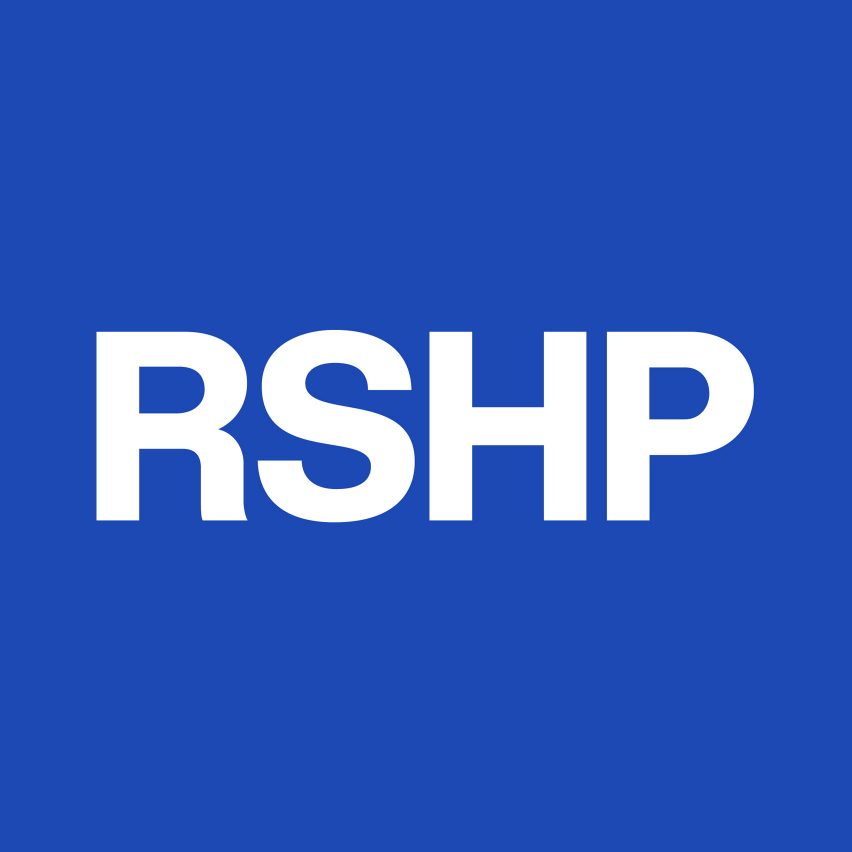 RSHP logo on a blue background