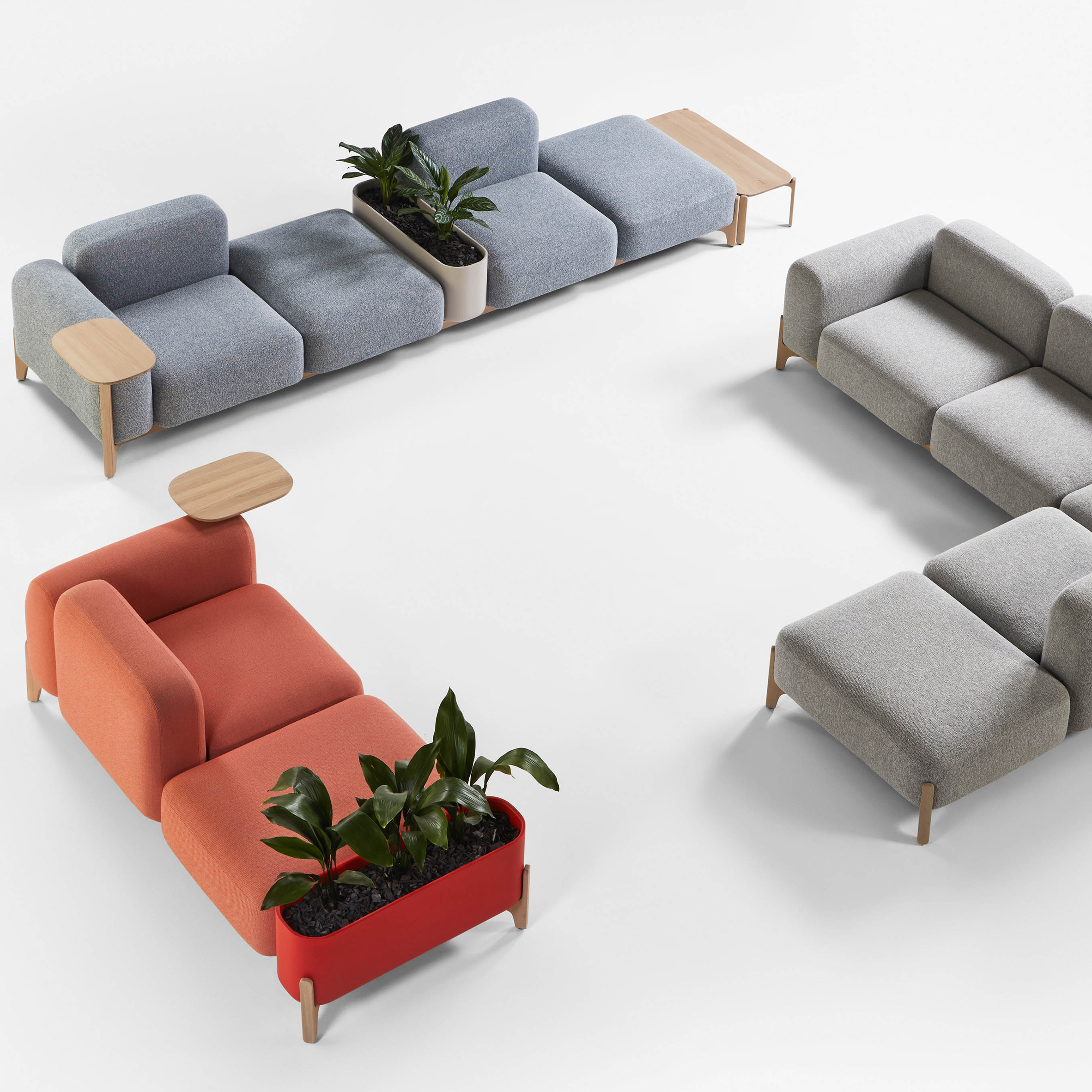 Prostoria's sofas by Benjamin Hubert "tackle hybrid living and work"