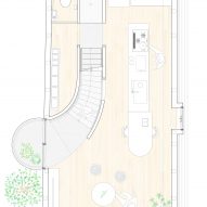 First floor plan of Scenery Scooping House by Not Architects Studio