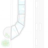 Roof plan of Scenery Scooping House by Not Architects Studio