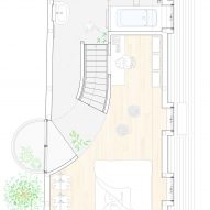 Second floor plan of Scenery Scooping House by Not Architects Studio