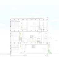 Section of Scenery Scooping House by Not Architects Studio