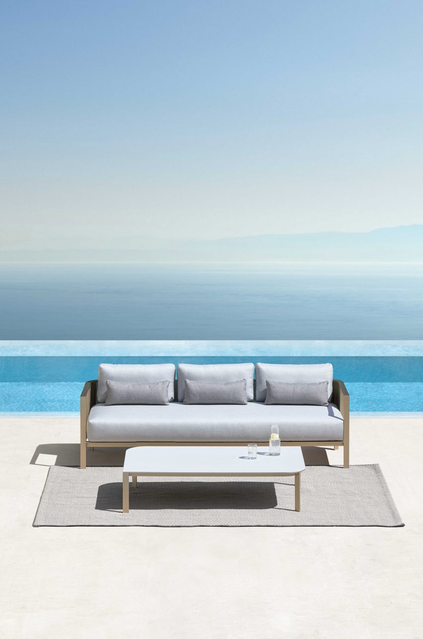 Sofa and table from Solanas collection by Gandia Blasco