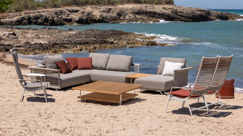Solaria modular sofa on a beach