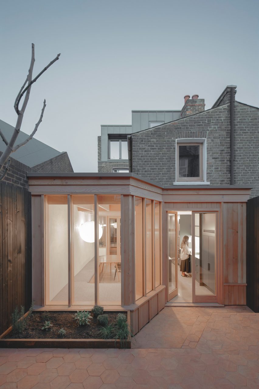 Timber-framed house extension in London