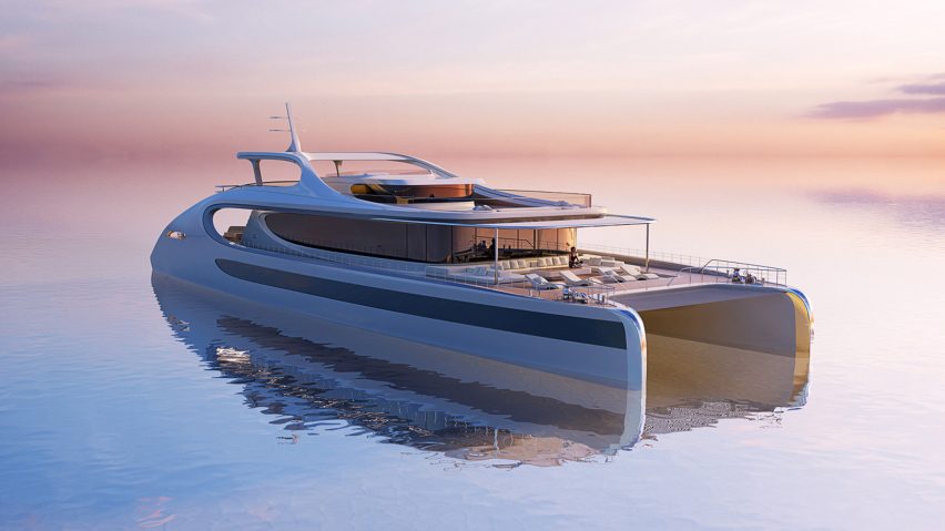 Zaha Hadid Architects designs sinuous solar-powered catamaran