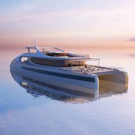 Zaha Hadid Architects diseña un sinuoso catamarán alimentado por energía solar